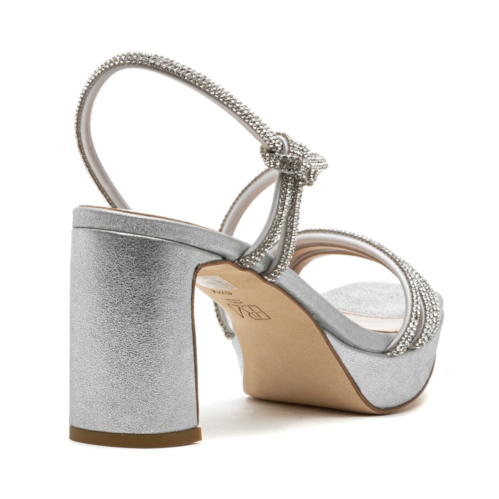 PELLE MODA Brand New DARINE SANDAL SILVER Size 10 - Picture 3 of 9